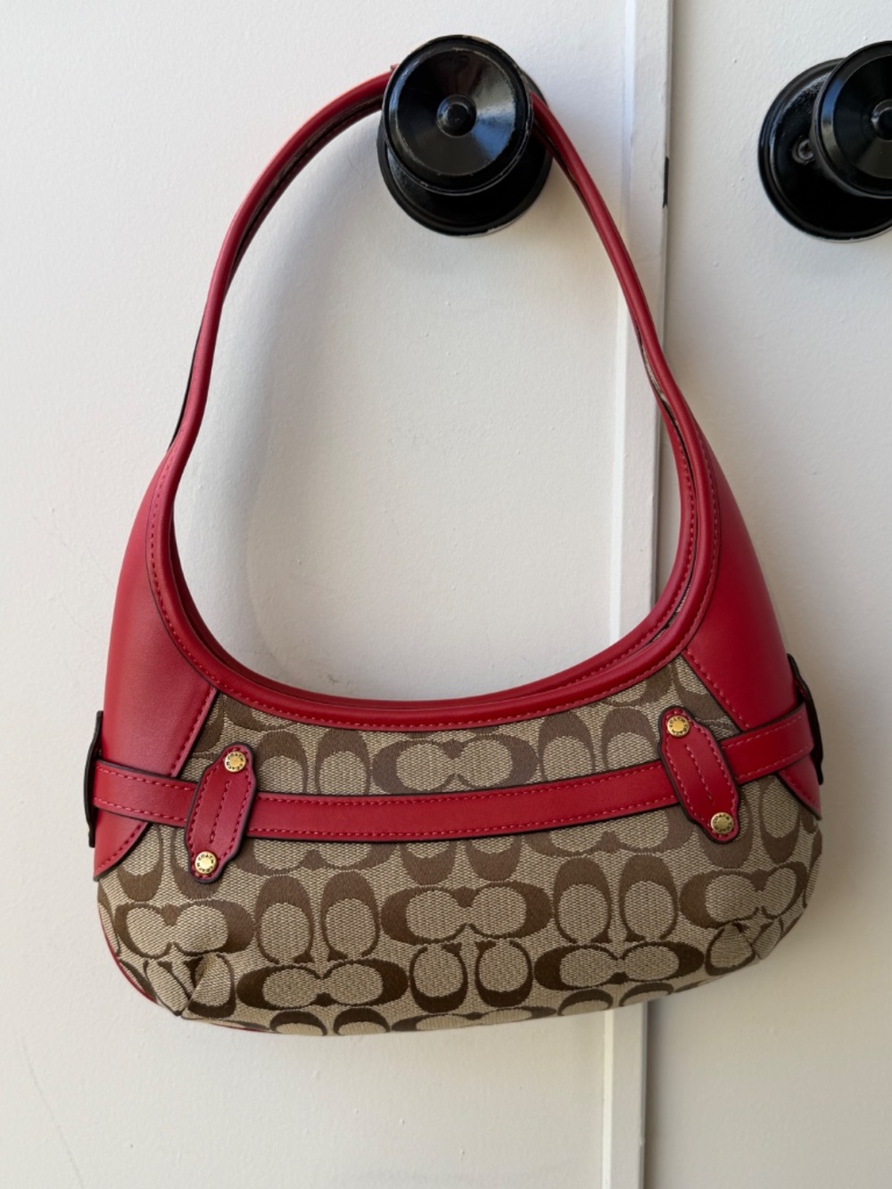 COACH Belted Ergo Shoulder Bag 26 in Signature Jacquard (Style CEV10) - Picture 2 of 8